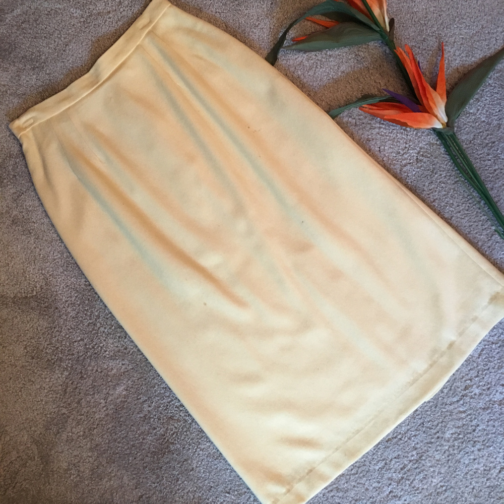 Pastel Yellow Wool Skirt